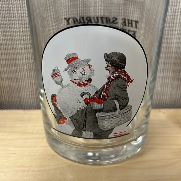 Norman Rockwell Saturday Evening Post 3pc glass set - Picture 5 of 8